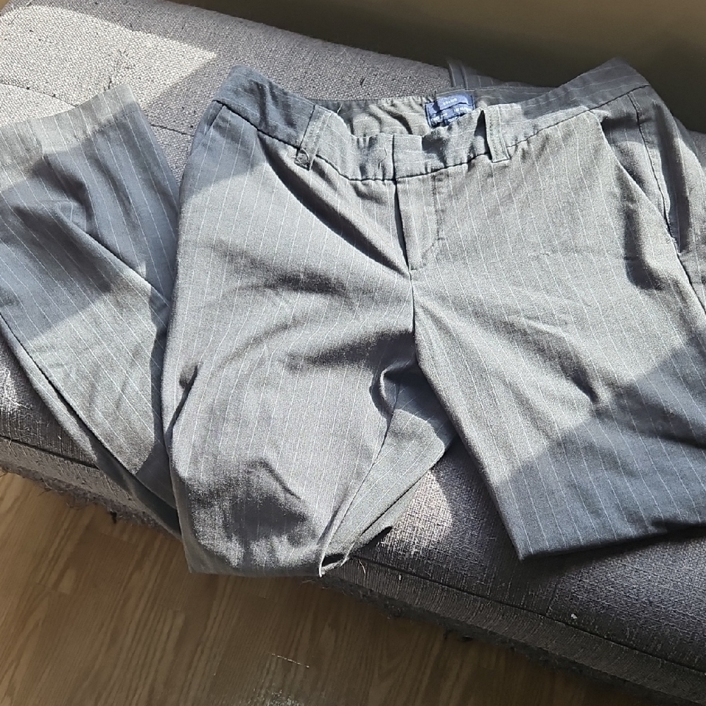 GAP Charcoal Pinstripe Stretch Dress Pants